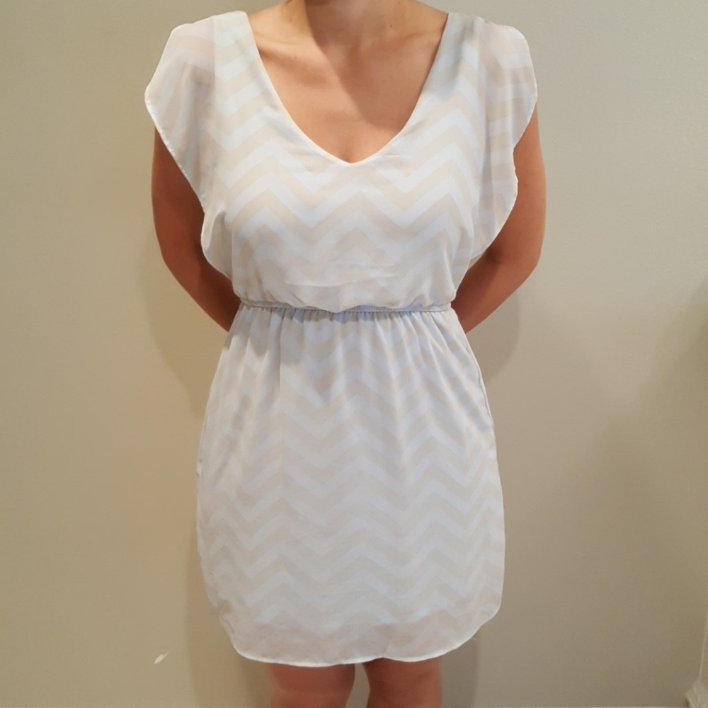 Sundress-Baby blue and tan